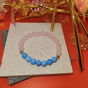 Natural Rose Quartz Beaded Bracelet - Calm And Soul Healing